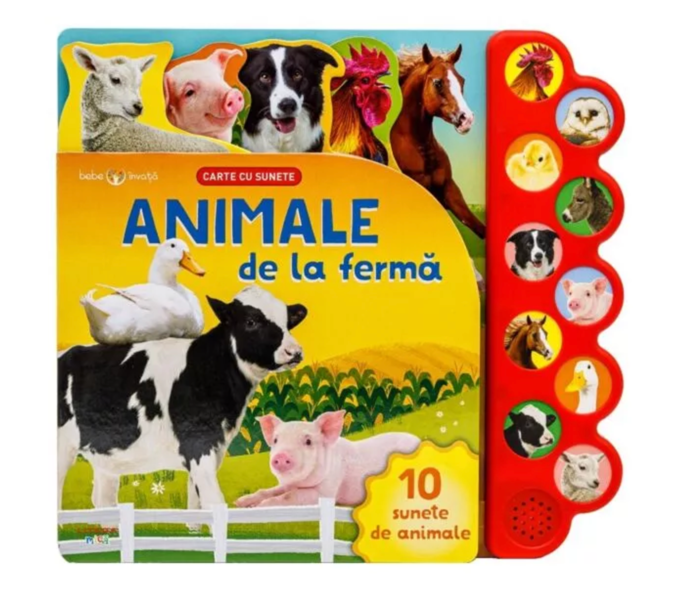 Carte cu sunete Bebe Invata Animale de la Ferma