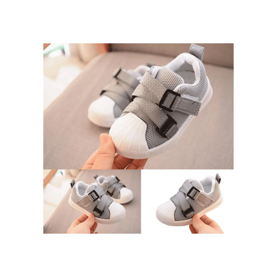 Pantofi sport elastici pentru bebelusi gri